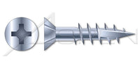 Flat Phillips® Drive Nibs Under Head Type 17 Point Part Thread Deep Thread Steel Zinc Plated and Baked Wood Screw