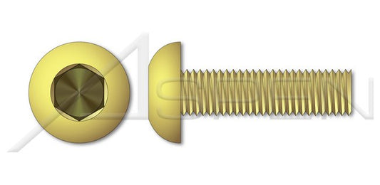 Brass Full Thread Button Head Hex Socket Cap Screw - Image 1