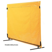 6ft x 6ft Red Vinyl Coated Fabric Portable Safety Screen