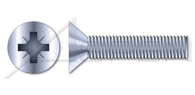 A4 Stainless Steel Flat Phillips® Drive Full Thread Metric Machine Screw - Image 1
