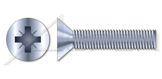 A4 Stainless Steel Flat Phillips® Drive Full Thread Metric Machine Screw - Image 1