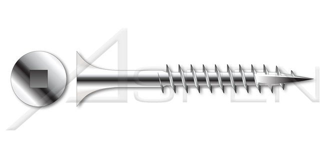 AISI 316 Stainless Steel Type 17 Point Bugle Square Drive Deck Screw - Image 1