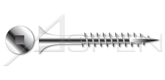 AISI 316 Stainless Steel Type 17 Point Bugle Square Drive Deck Screw - Image 1