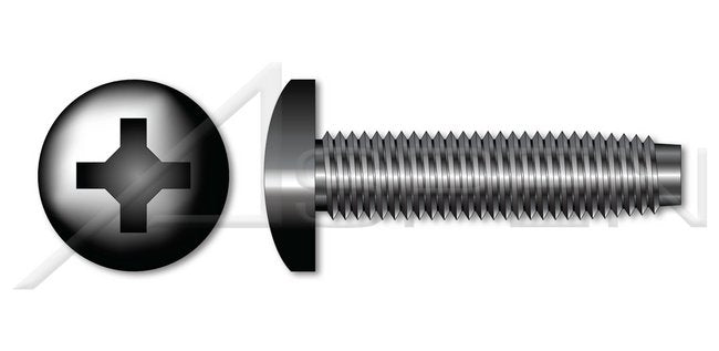 Steel Black Oxide and Waxed Pan Phillips® Drive Trilobe Thread Rolling Screw for Metals - Image 1