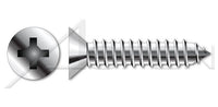 Steel Zinc Plated Flat Phillips® Drive #3; Point Part Thread Self-Drilling Screw