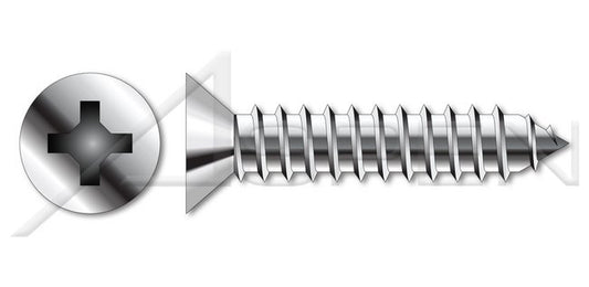 Steel Zinc Plated Flat Phillips® Drive #3; Point Part Thread Self-Drilling Screw - Image 1