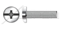 AISI 304 Stainless Steel (18-8) Phillips®/Slot Drive Sidewalk Bolts Machine Screws