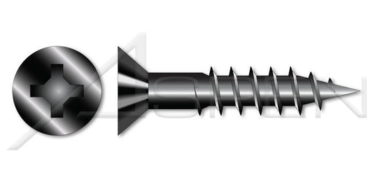 Flat Phillips® Drive Steel Black Oxide Wood Screw - Image 1