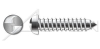 AISI 304 Stainless Steel (18-8) Type "AB" Flat Phillips® Drive Self-Tapping Sheet Metal Screw