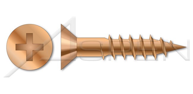 Flat Frearson Drive Silicon Bronze Wood Screw - Image 1