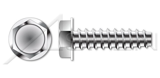 18-8 Stainless Steel Passivated and Waxed Hex Indented Washer Head 48-2 Thread Trilobe Thread Rolling Screw for Plastics - Image 1