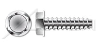 18-8 Stainless Steel Passivated and Waxed Hex Indented Washer Head 48-2 Thread Trilobe Thread Rolling Screw for Plastics