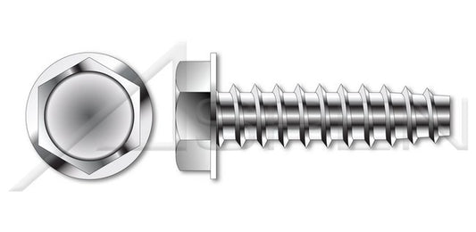 18-8 Stainless Steel Passivated and Waxed Hex Indented Washer Head 48-2 Thread Trilobe Thread Rolling Screw for Plastics - Image 1