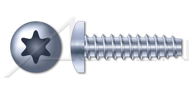 Steel Zinc Plated Pan 6Lobe Torx® Drive Thread Rolling Screw for Plastics - Image 1