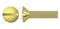 Steel Yellow Zinc Round Slot Drive Full Thread Machine Screw