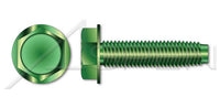 Steel Green Zinc Hex Indented Washer Head Trilobe Thread Rolling Screw for Metals