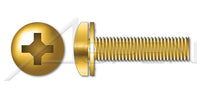Steel Yellow Zinc and Baked Small Pan Head Phillips® Drive Internal Tooth Washer Safety and Environmental Management System (SEMS) Machine Screw