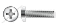 AISI 304 Stainless Steel (18-8) 100 Degree Countersink Flat 100 Degree Slot Drive Full Thread Machine Screw