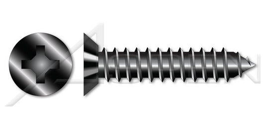 Steel Zinc Plated and Baked Flat Undercut Phillips® Drive Threading Self-Drilling Machine Screw - Image 1