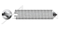 A2 Stainless Steel Cone Point Slotted Set Screw