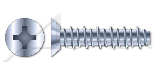 A2 Stainless Steel Flat Phillips® Drive Full Thread Self-Tapping Sheet Metal Screw - Image 1