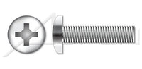 Steel Zinc Plated Round Washer Head Phillips® Drive Full Thread Machine Screw