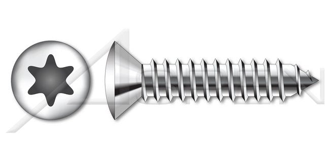 Steel Zinc Plated Type "B" Pan 6Lobe Torx® Drive Self-Tapping Sheet Metal Screw - Image 1