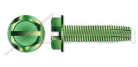 Steel Green Zinc Type "F" Hex Slotted Indented Washer Head Grounding Thread Cutting Screw