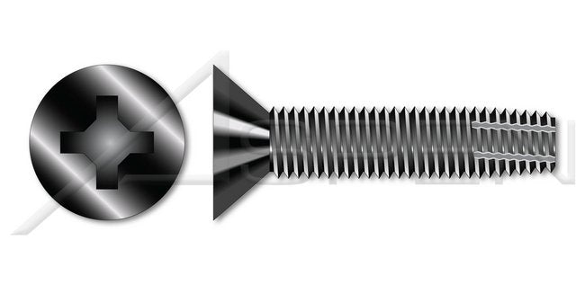 Steel Black Oxide Type "F" Flat Head Phillips® Drive Thread Cutting Screw - Image 1