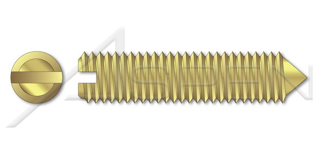 Brass Cone Point Slotted Set Screw - Image 1