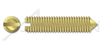 Brass Cone Point Slotted Set Screw