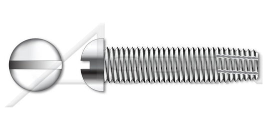 AISI 304 Stainless Steel (18-8) Type "F" Round Slot Drive Thread Cutting Screw - Image 1
