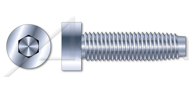 Steel Zinc Plated Hex Socket Head Cap Screw Thread Rolling Screw for Metals - Image 1
