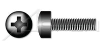 AISI 316Ti Stainless Steel Pan Slot Drive Full Thread Metric Machine Screw