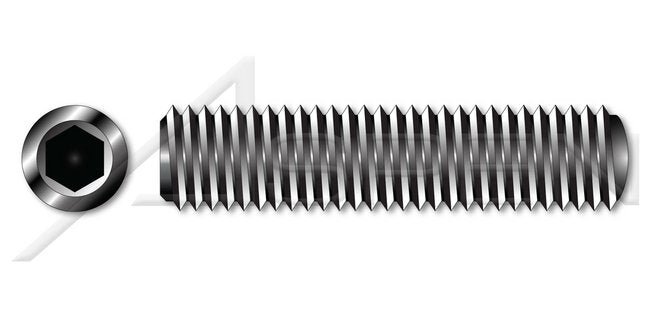 Alloy Steel Made in U.S.A. Oval Point UNC Coarse Thread Hex Socket Set Screw - Image 1