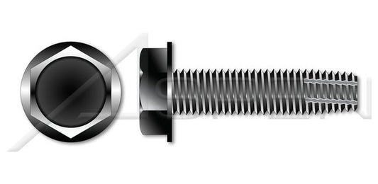 Steel Black Oxide Type "F" Hex Indented Washer Head Thread Cutting Screw - Image 1