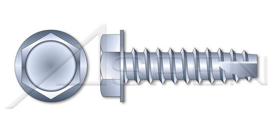 Steel Zinc Plated Type "25" Hex Indented Washer Head Thread Cutting Screw - Image 1