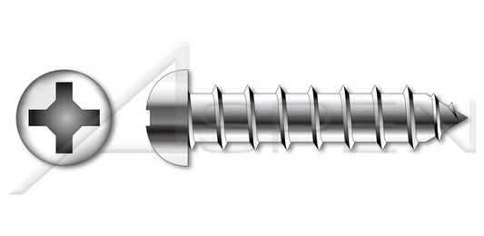 AISI 304 Stainless Steel (18-8) Oval Phillips® Drive Self-Drilling Screw - Image 1