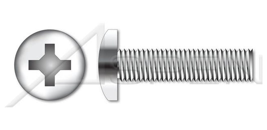 AISI 316 Stainless Steel Binding Head Slot Drive Full Thread Machine Screw - Image 1