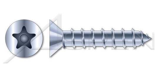Steel Zinc Plated Flat Countersunk Head Tamper-Resistant Torx Plus® Pin Drive Masonry Screw - Image 1