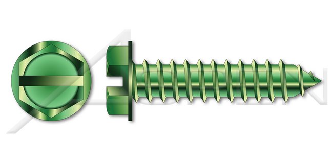 Steel Zinc Plated and Baked Type "AB" Flat Square Drive Self-Tapping Sheet Metal Screw - Image 1