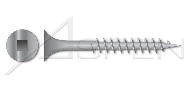 Steel Dacrotized Finish Sharp Point Bugle Square Drive Coarse Thread Deck Screw - Image 1