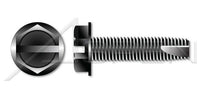 Steel Black Oxide Type "23" Hex Slotted Indented Washer Head Thread Cutting Screw