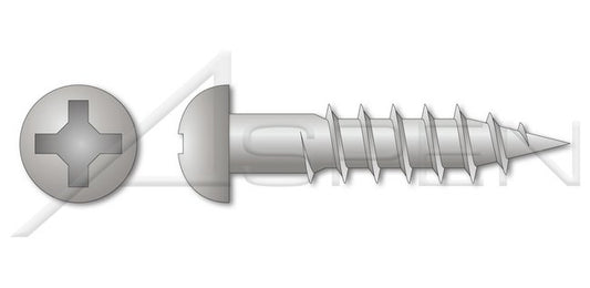 Round Phillips® Drive Aluminum Alloy 2024-T4 Wood Screw - Image 1