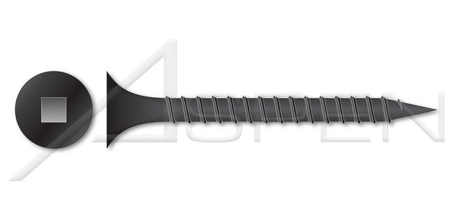 Steel Black Phosphate Bugle Square Drive Coarse Thread Drywall Screw - Image 1