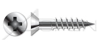Flat Phillips® Drive Brass Nickel Plated Wood Screw
