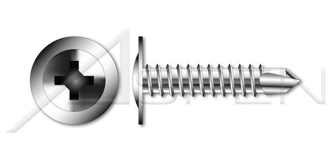 AISI 304 Stainless Steel (18-8) Type "AB" Pan Square Drive Self-Tapping Sheet Metal Screw - Image 1