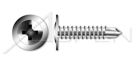 AISI 304 Stainless Steel (18-8) Type "AB" Pan Square Drive Self-Tapping Sheet Metal Screw - Image 1