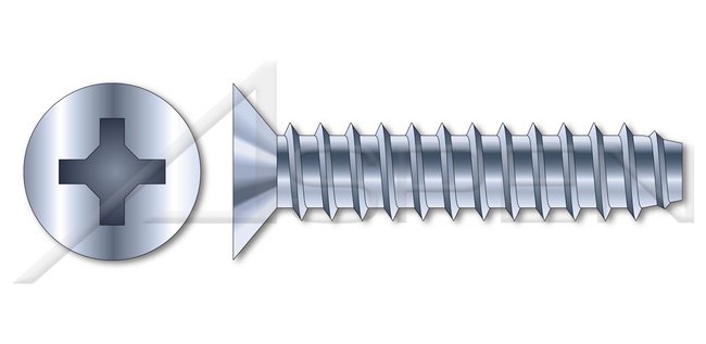 A2 Stainless Steel Flat Head Square Drive Full Thread Self-Tapping Sheet Metal Screw - Image 1
