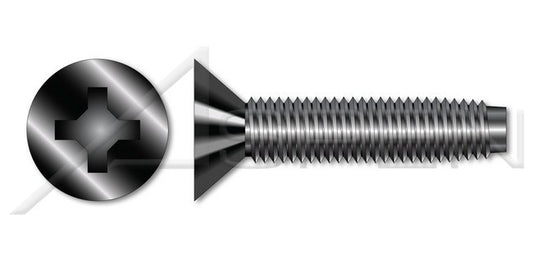 Steel Black Oxide and Waxed Flat Phillips® Drive Trilobe Thread Rolling Screw for Metals - Image 1